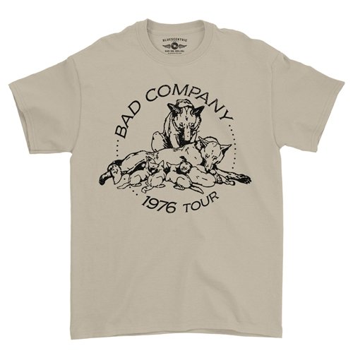 Bad Company 1976 Tour T-Shirt - Classic Heavy Cotton