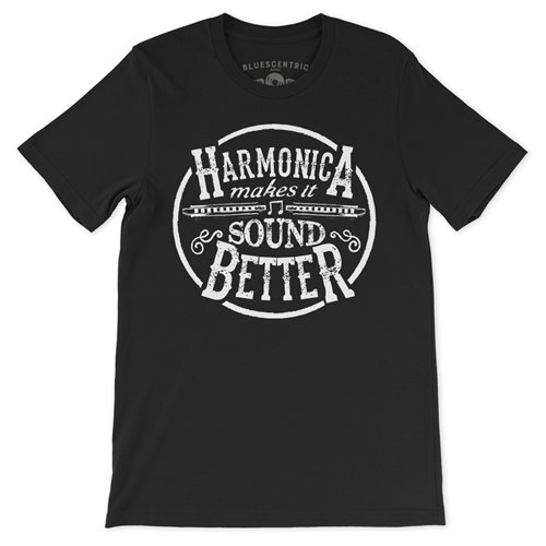 Harmonica makes it Sound Better T-Shirt - Lightweight Vintage Style