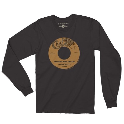 Junior Wells Messin with the Kid Vinyl Record Long Sleeve T-Shirt