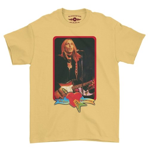 Tom Petty Red Guitar T-Shirt - Classic Heavy Cotton