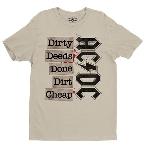 AC/DC Dirty Deeds T-Shirt - Lightweight Vintage Style