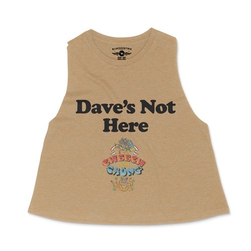Cheech & Chong Dave's Not Here Racerback Crop Top - Women's