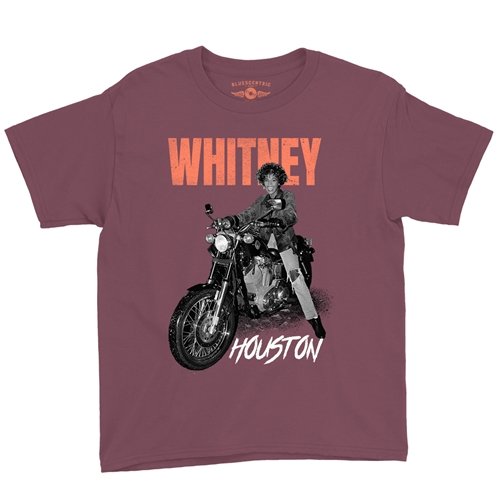 Whitney Houston Motorcycle Youth T-Shirt - Lightweight Vintage Children & Toddlers