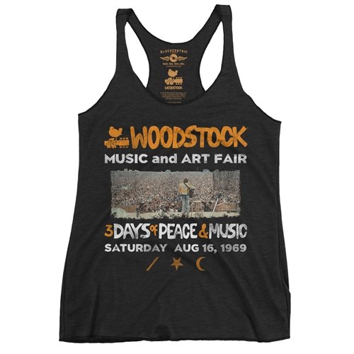 Woodstock Ticket & Symbol Shirt Racerback Tank - Women's