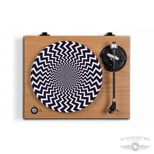 Graphic Optical Illusion 3D Bolts Turntable Slip Mat