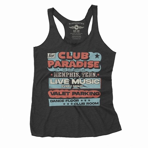 Baby Blue Club Paradise Memphis Racerback Tank - Women's