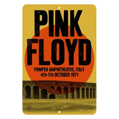Pink Floyd Pompeii Vintage Concert Aluminum Sign - 8 x 12 in