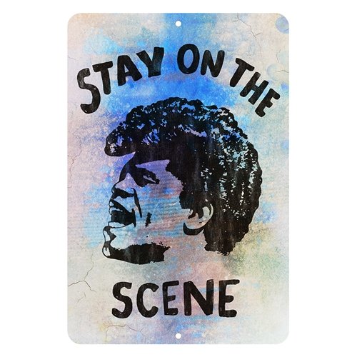 James Brown Stay On The Scene Aluminum Sign - 8 x 12 in