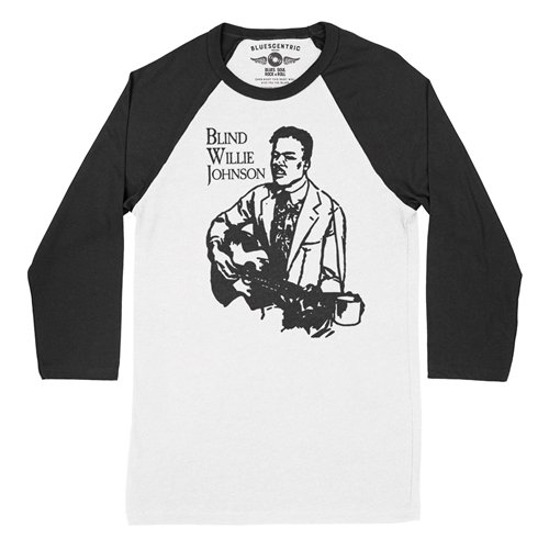 Blind Willie Johnson Line Cut Baseball T-Shirt