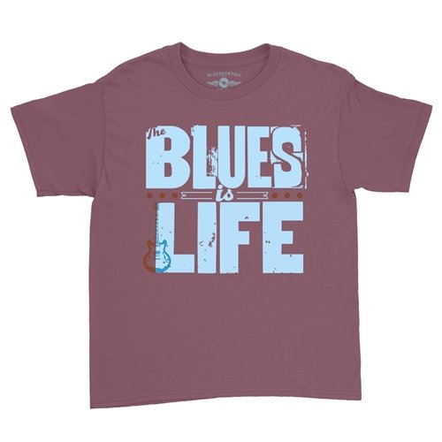 The Blues Is Life Youth T-Shirt - Lightweight Vintage Children & Toddlers