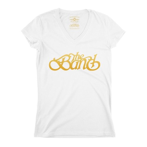 The Band Gold Logo V-Neck T Shirt - Women's