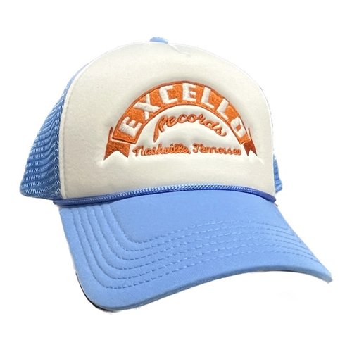 Excello Records Foam Trucker Hat - Light Blue / White Foam Face