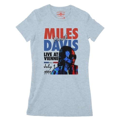 Miles Davis Live in France Vintage Concert Ladies T Shirt - Relaxed Fit