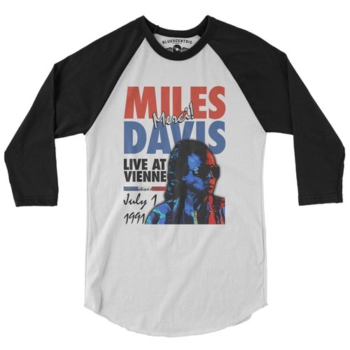 Miles Davis Live in France Vintage Concert Baseball T-Shirt