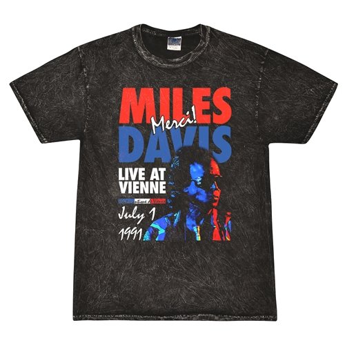 Miles Davis Live in France Vintage Concert T-Shirt - Black Mineral Wash