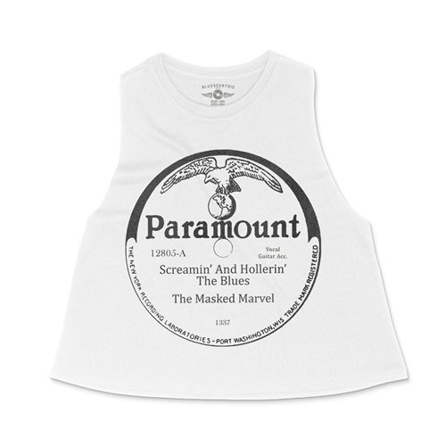 Screamin' And Hollerin' the Blues Paramount Racerback Crop Top - Women's