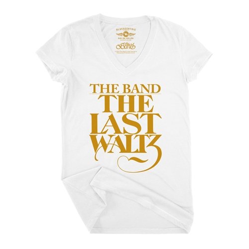 The Band The Last Waltz GOLD Logo V-Neck T Shirt - Women's
