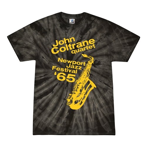 John Coltrane at Newport Jazz Festival Tie-Dye T-Shirt - Black