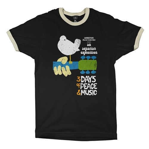Woodstock Festival Poster Ringer T-Shirt