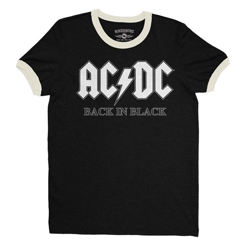 AC/DC Back in Black Album Cover Ringer T-Shirt