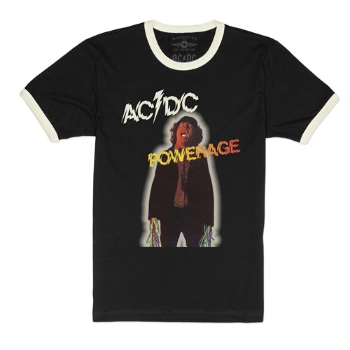 AC/DC Powerage Album Cover Ringer T-Shirt