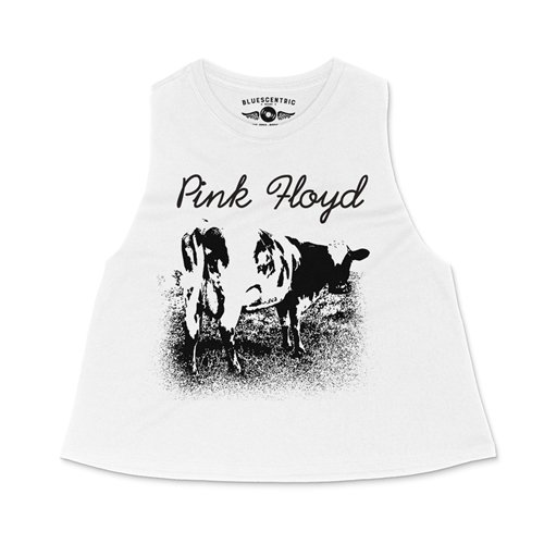One Color Pink Floyd Atom Heart Mother Racerback Crop Top - Women's