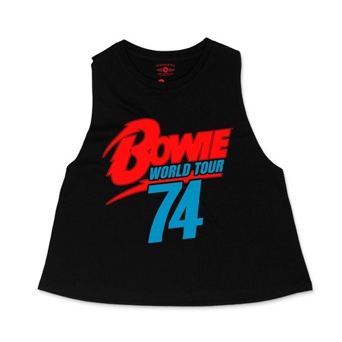 David Bowie '74 Vintage Tour Racerback Crop Top - Women's