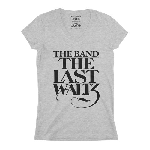 Black Last Waltz The Band V-Neck T Shirt - Women's