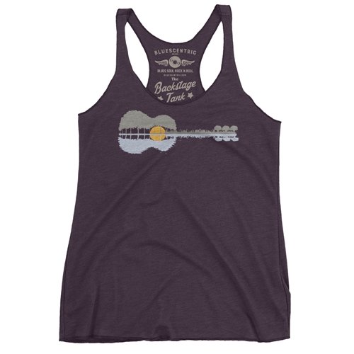 Night Guitar Reflection Racerback Tank - Women's