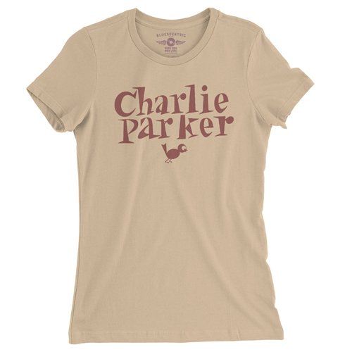Charlie Parker Mauve Logo Ladies T Shirt - Relaxed Fit