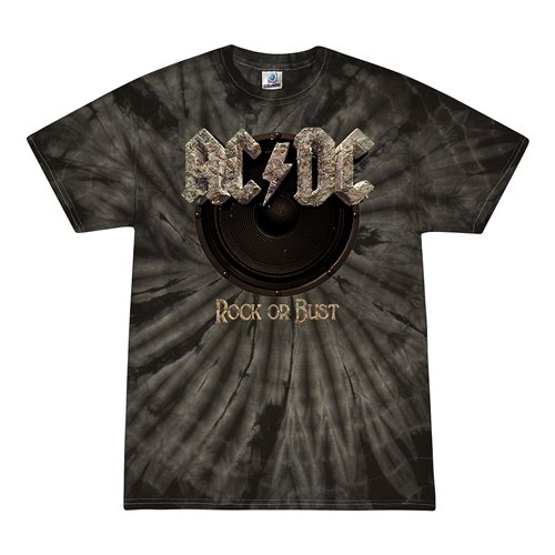 AC/DC Rock or Bust Tie-Dye T-Shirt - Black