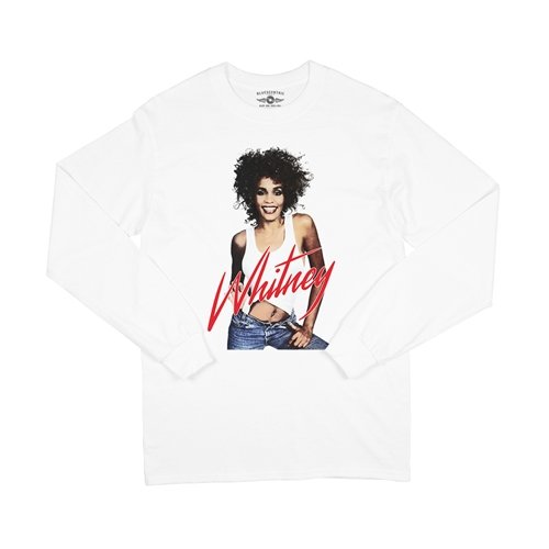 Whitney Houston in Jeans Long Sleeve T-Shirt