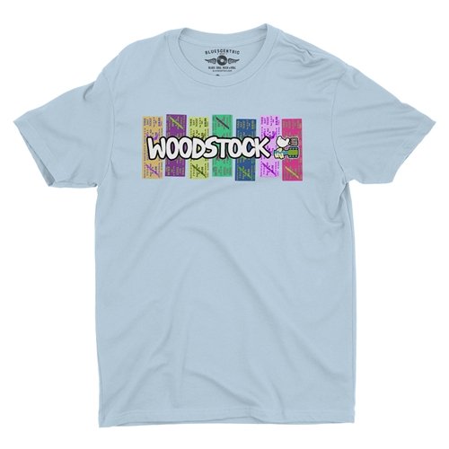 Woodstock Rainbow Concert Ticket T-Shirt - Lightweight Vintage Style