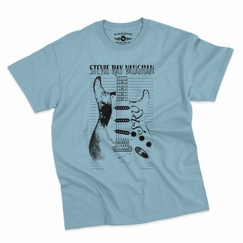 Stevie Ray Vaughan Guitar T-Shirt - Classic Heavy Cotton