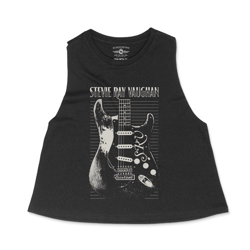 Stevie Ray Vaughan Guitar Racerback Crop Top - Women's