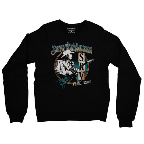 Stevie Ray Vaughan Circle Guitar Crewneck Sweatshirt