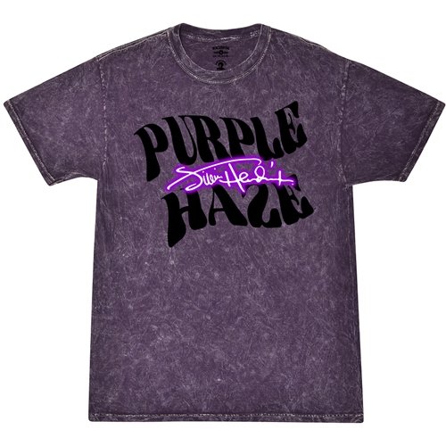 Ltd. Ed. Jimi Hendrix Purple Haze Signature T-Shirt - Purple Mineral Wash