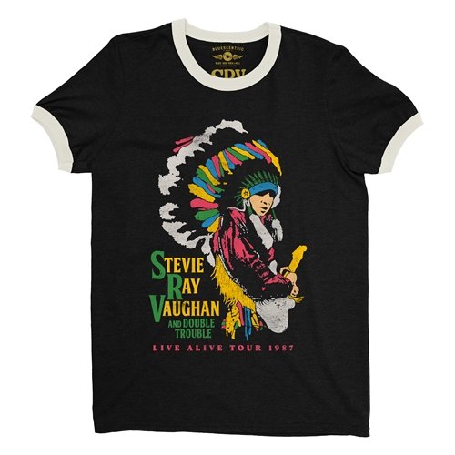 Stevie Ray Vaughan 1987 Vintage Tour Ringer T-Shirt