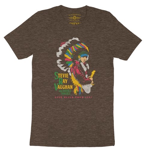 Stevie Ray Vaughan 1987 Vintage Tour T-Shirt - Lightweight Vintage Style