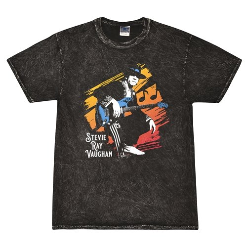 Stevie Ray Vaughan Texas Sunrise T-Shirt - Black Mineral Wash