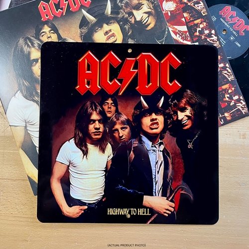 AC/DC Highway To Hell Album Cover Aluminum Sign - 12 x 12 in