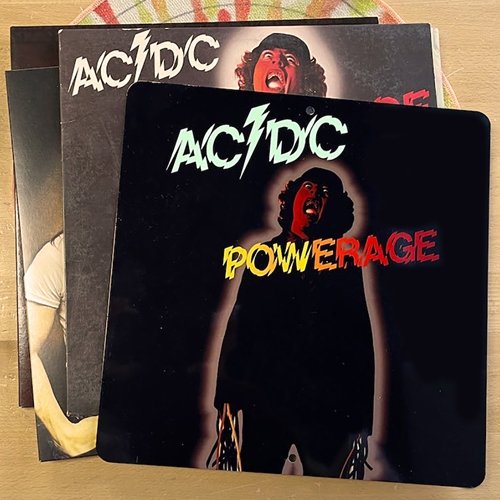 AC/DC Powerage Album Cover Aluminum Sign - 12 x 12 in