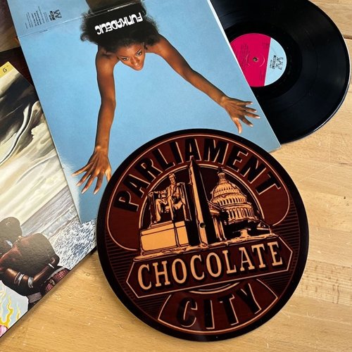 George Clinton Parliament Chocolate City Round Aluminum Sign - 11.75" Diameter