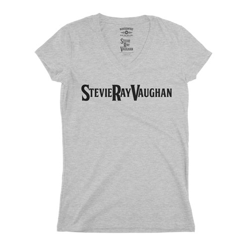 Stevie Ray Vaughan Logo V-Neck T Shirt - Women's
