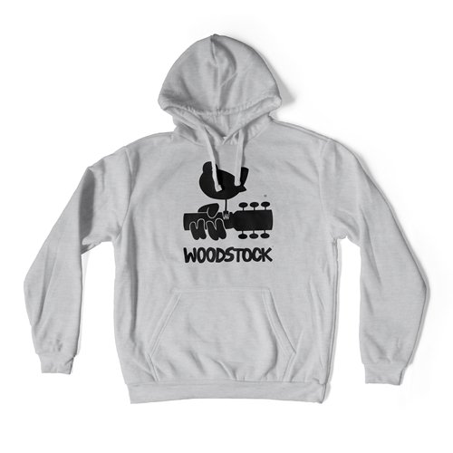 Woodstock Black Bird & Guitar Logo Pullover Hoodie