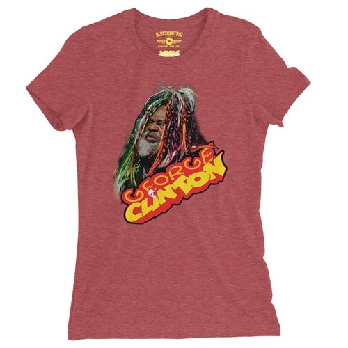 George Clinton Hair Explosion Ladies T Shirt - Relaxed Fit
