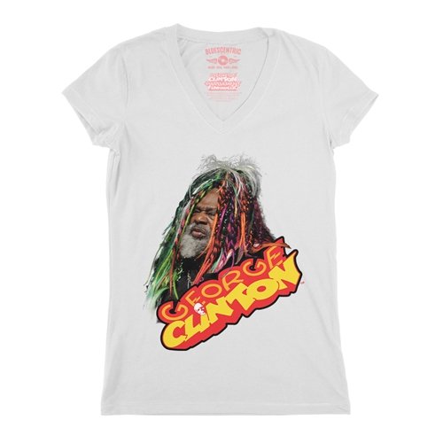 George Clinton Hair Explosion V-Neck T Shirt - Women's