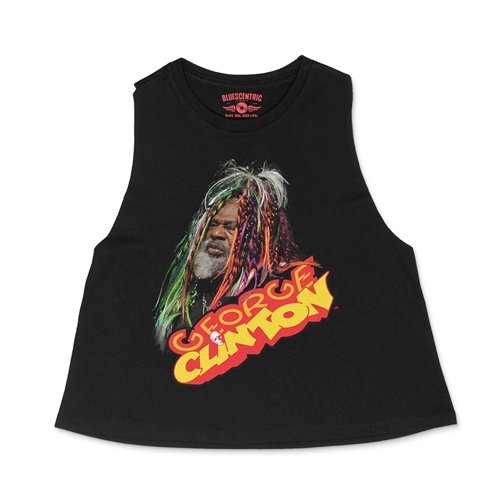 George Clinton Hair Explosion Racerback Crop Top - Women's