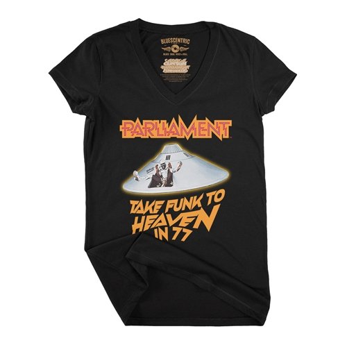 Parliament Take Funk To Heaven in 77 V-Neck T Shirt - Women's