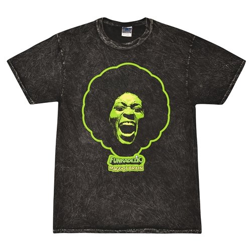 Graphic Green Wash Funkadelic Maggot Brain T-Shirt - Black Mineral Wash